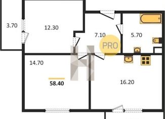 Продается 2-комнатная квартира, 58.7 м2, Ростов-на-Дону, улица 339-й Стрелковой Дивизии, 10А/18