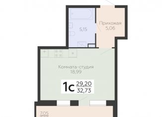 Продается квартира студия, 32.7 м2, Воронеж, Центральный район