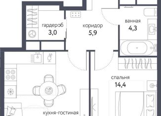 Продаю двухкомнатную квартиру, 46.5 м2, Москва, ВАО, Тагильская улица, 4В