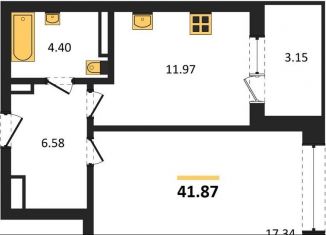 Продается 1-ком. квартира, 41.9 м2, Воронеж, Центральный район