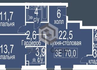 Продается трехкомнатная квартира, 70.7 м2, Москва, Большая Черёмушкинская улица, 25с14, ЮЗАО