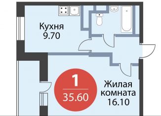 Продам однокомнатную квартиру, 35.6 м2, Мытищи, жилой комплекс Новое Медведково, к35