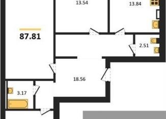 Продажа трехкомнатной квартиры, 87.8 м2, Отрадненское сельское поселение