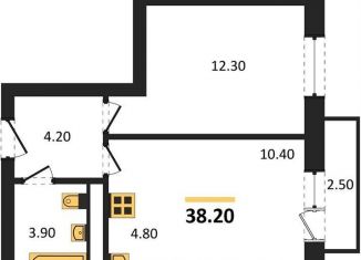 Продается 1-комнатная квартира, 38.2 м2, Новосибирская область