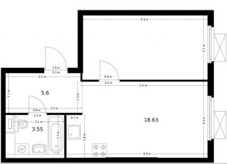 Продажа 1-ком. квартиры, 42.5 м2, Москва, жилой комплекс Ютаново, 4