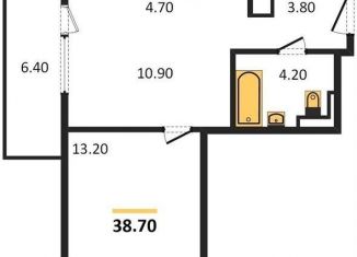 Продам однокомнатную квартиру, 38.7 м2, Новосибирская область, улица Ляпидевского, 5