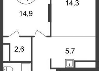 2-ком. квартира на продажу, 54.6 м2, Москва, 11-я фаза, к3