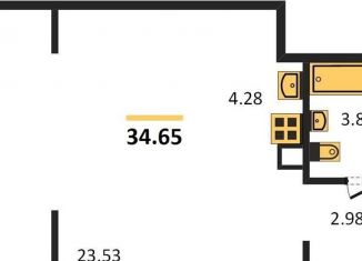 Продаю квартиру студию, 34.6 м2, Новосибирск, Красногорская улица