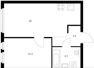 Продаю 1-ком. квартиру, 38.3 м2, Москва, САО