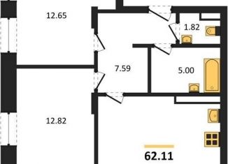 Продается 2-ком. квартира, 62.1 м2, Воронеж, Электросигнальная улица, 9Ак2, Коминтерновский район