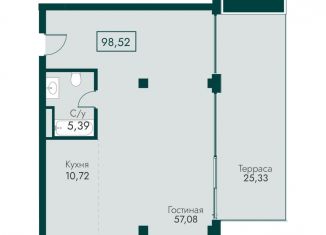 Продажа трехкомнатной квартиры, 98.5 м2, поселок городского типа Массандра, улица Мухина, 17А