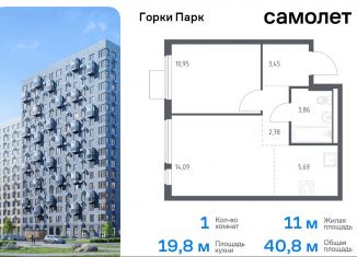 Однокомнатная квартира на продажу, 40.8 м2, Московская область, жилой комплекс Горки Парк, 8.2