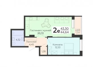 Продается двухкомнатная квартира, 44.6 м2, Воронеж, Коминтерновский район, Покровская улица, 19