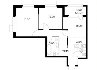 Продается 3-ком. квартира, 67.4 м2, Мытищи