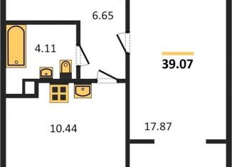 1-ком. квартира на продажу, 39.1 м2, Новосибирская область, Красногорская улица