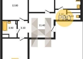 Продам трехкомнатную квартиру, 83.1 м2, Воронеж, улица Шишкова, 140Б/6