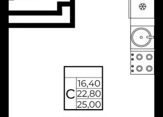 Продаю квартиру студию, 24.1 м2, Краснодарский край, жилой комплекс Европа Клубный Квартал 9, лит3