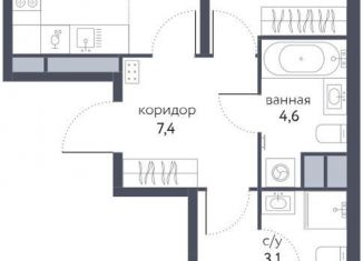 Продам 3-ком. квартиру, 61 м2, Москва, ЖК Сиреневый парк, Тагильская улица, 2к1