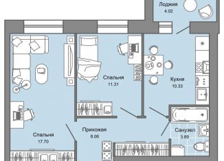 Продаю 2-комнатную квартиру, 53 м2, Ульяновск, ЖК Центрополис, жилой комплекс Центрополис, 5