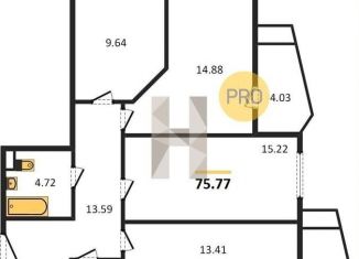 Продаю 3-ком. квартиру, 75.8 м2, Ростов-на-Дону, улица 23-я Линия, 54с12, ЖК Город у Реки