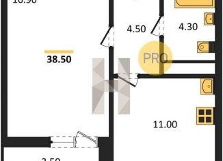 Продажа 1-комнатной квартиры, 38.5 м2, Воронеж, улица Шишкова, 140Б/6, Центральный район