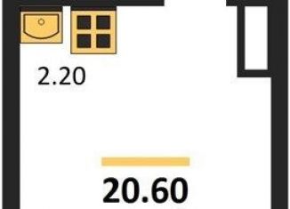 Продаю квартиру студию, 20.6 м2, Воронеж, Коминтерновский район