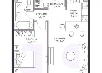 Продажа 1-комнатной квартиры, 57.3 м2, Москва, район Раменки, 1-й Сетуньский проезд, 8