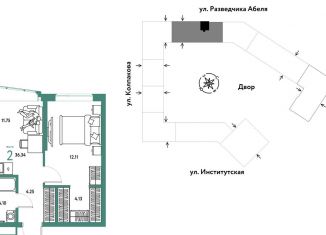 Продаю 2-ком. квартиру, 36.3 м2, Москва, метро Коломенская