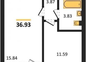 Продаю однокомнатную квартиру, 36.9 м2, Воронеж, Ленинский район