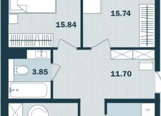 Продам 3-ком. квартиру, 81.9 м2, Калининградская область, Садовая улица, 34