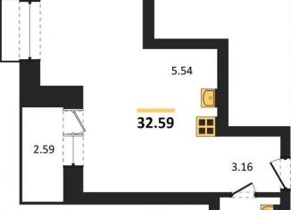 Квартира на продажу студия, 32.6 м2, Новосибирск