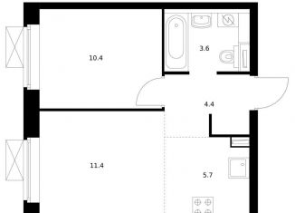 Продажа 1-ком. квартиры, 35.5 м2, Екатеринбург, метро Уральская, жилой комплекс Космонавтов 11, 4.2