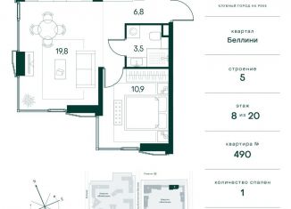 Продажа 1-комнатной квартиры, 41 м2, Москва, СЗАО