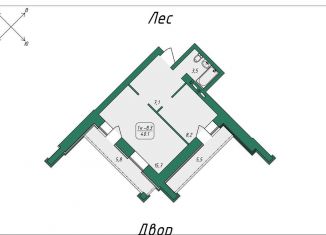 1-ком. квартира на продажу, 40.1 м2, Томская область, Нижний переулок, 51