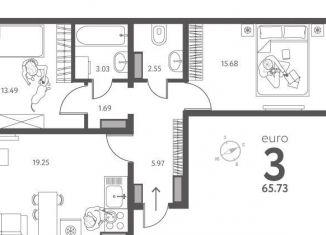 Продаю 2-ком. квартиру, 65.7 м2, Липецк