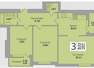 Продажа 3-комнатной квартиры, 75.2 м2, Калининградская область, Минусинская улица, 5