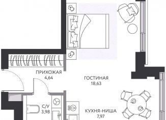 Продается квартира студия, 35.4 м2, Москва, ЗАО, 1-й Сетуньский проезд, 8