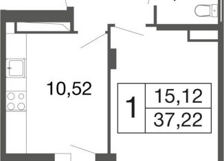 Продаю 1-комнатную квартиру, 37.2 м2, Апрелевка, жилой комплекс Времена Года, к11