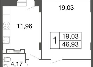 Продажа 1-ком. квартиры, 46.9 м2, Апрелевка, жилой комплекс Времена Года, к12