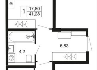 Продажа 1-ком. квартиры, 41.3 м2, Апрелевка, Пролетарский тупик, 1