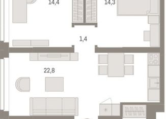 Продажа 3-комнатной квартиры, 76.7 м2, Тюмень, Ленинский округ