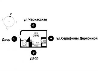 Продажа квартиры студии, 30.9 м2, Екатеринбург, Верх-Исетский район