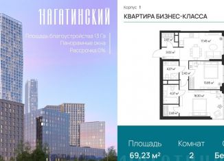 Продажа 2-ком. квартиры, 69.2 м2, Москва, Нагатинская улица, к1вл1, метро Нагорная