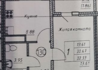 Однокомнатная квартира на продажу, 33 м2, Ульяновск, ЖК Ультраград, Юго-западная улица, 16