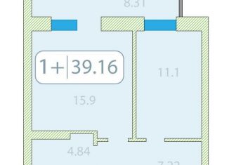 Продается 1-ком. квартира, 40 м2, Тюмень, улица Голышева, 10, ЖК Первый ключ