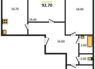 Продажа 3-ком. квартиры, 92.7 м2, Новосибирск, Пролетарская улица, 271/5с, ЖК Ключ-Камышенский