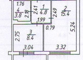 Продам 1-комнатную квартиру, 32.4 м2, Кемерово, улица Серебряный Бор, 14, ЖК Семейный