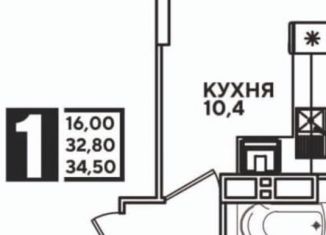 Однокомнатная квартира на продажу, 34.5 м2, Новороссийск, проспект Дзержинского, 247к4, ЖК Арена