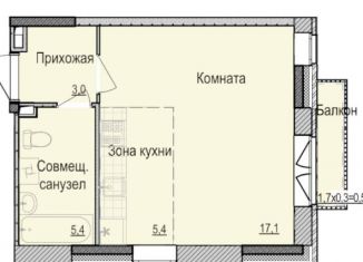 1-комнатная квартира на продажу, 31 м2, Ижевск, ЖК Скандинавия