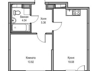2-комнатная квартира на продажу, 44.1 м2, Санкт-Петербург, Ивинская улица, 5к2, метро Беговая